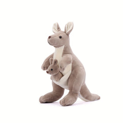 Khaki Kangaroo Plush Toy with Bunny