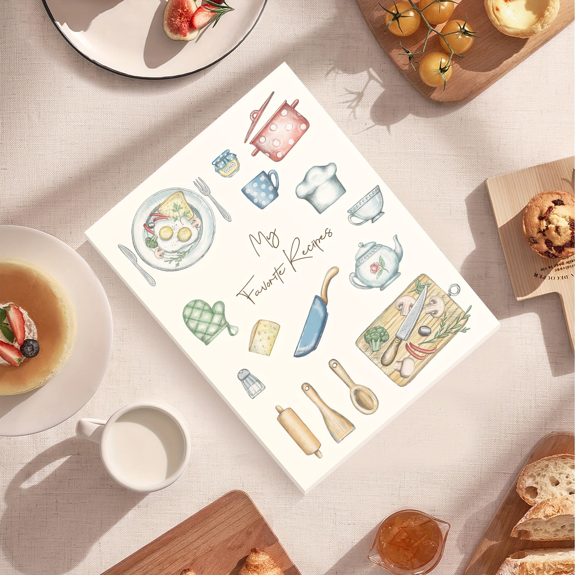 Large Size B5 Blank Recipe Book for 80 Recipes