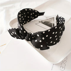 Boho Polka Dot Bowknot Headband for Women Girls