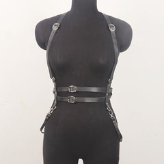 Body Harness Belt Corset Pu Leather Waist Belt Gothic Belt Suspenders