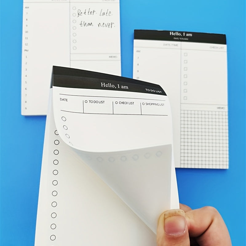 50pcs Tearable Notepad Trip Planner Memo Pad Set