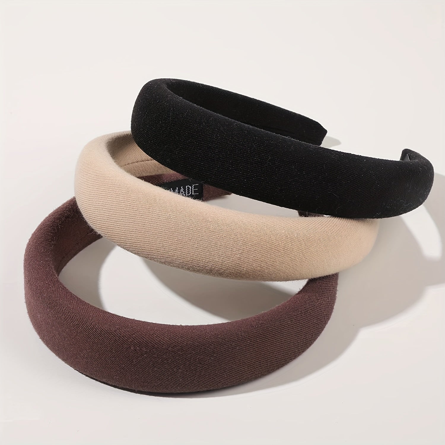 Solid Headband Padded Wide Brim Headdress For Skincare Makeup
