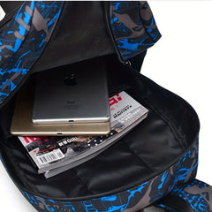 Men's Backpack Student Bag 3-Piece Set Outdoor Travel Mountaineering Bag