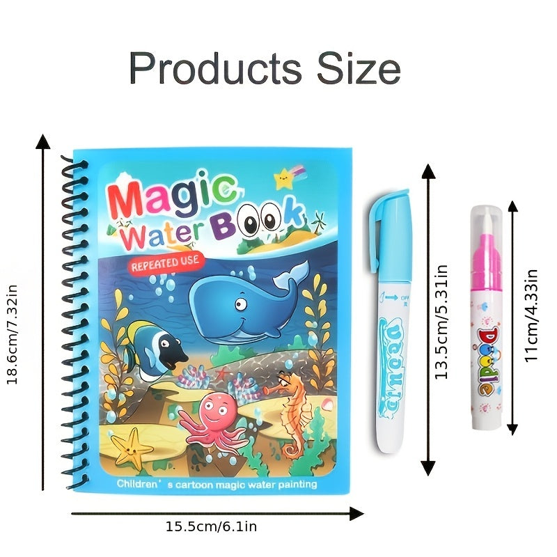 Montessori Sensory Water Drawing Book for Kids