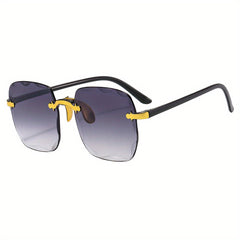 Square Rimless Sunglasses Gradient Glasses UV400