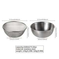 2-Layer Stainless Steel Vegetable Washing Colander Basket
