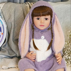 Silicone Realistic Baby Doll Girl Toy DIY Dressing Hair Styling
