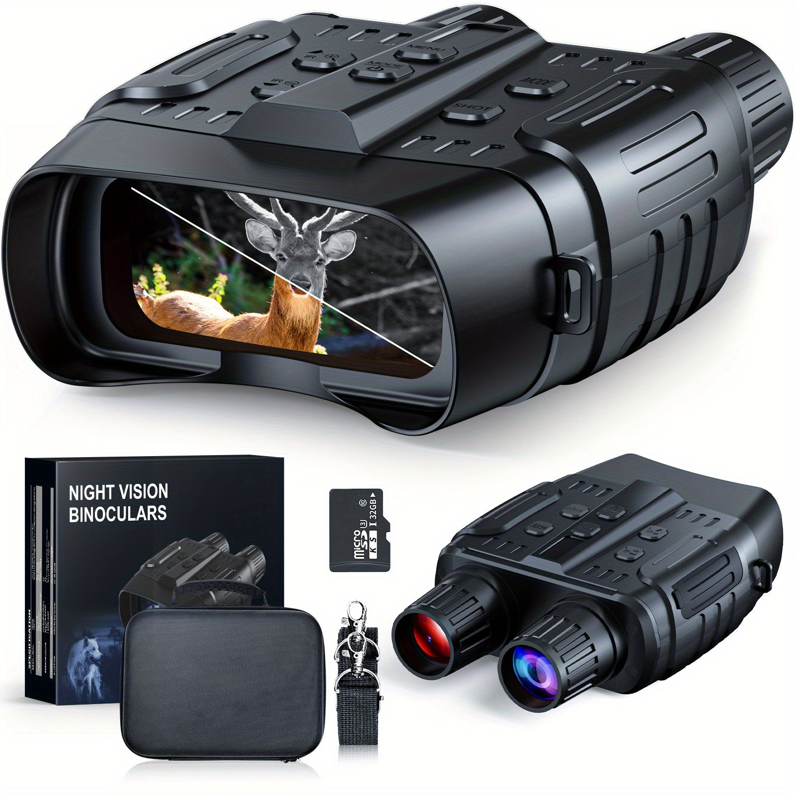 1280P HD Night Vision Binoculars Goggles 984FT 300M