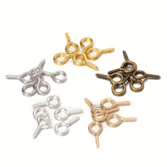 200pcs Alloy Eye Hook Screw Pins for DIY Jewelry Making