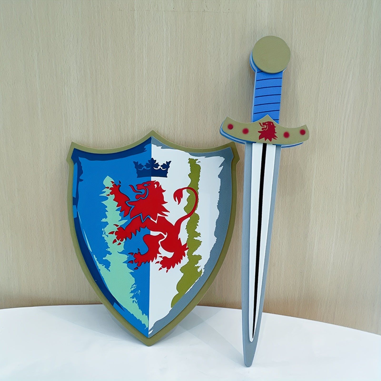 2 Soft Foam Toy Sword and Shield for Role Playing Stage Props Birthday Parties