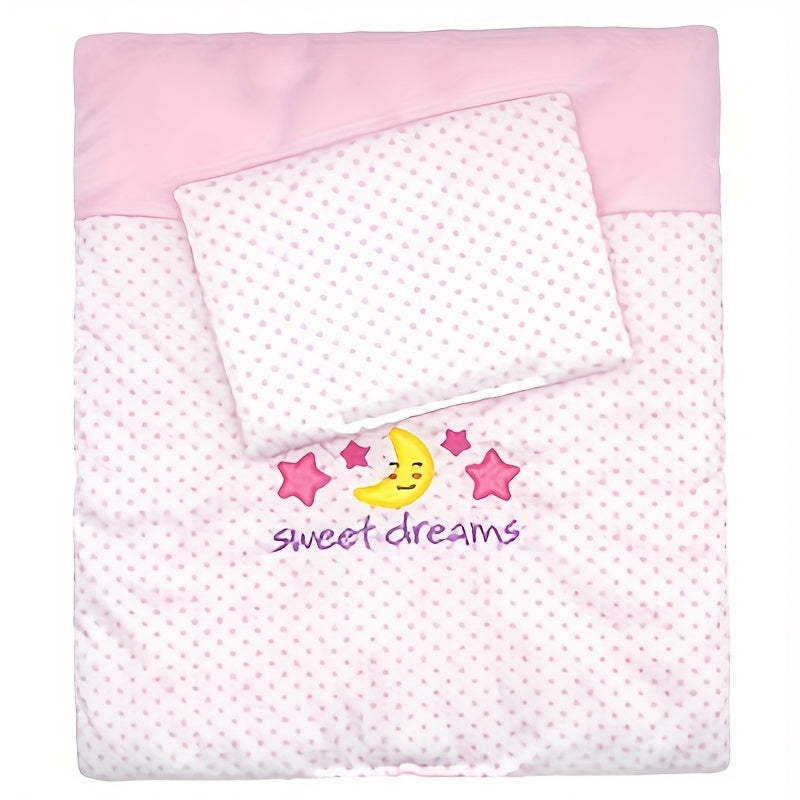Pink Doll Toy Blanket Pillow Set for 12 18 Inch Dolls