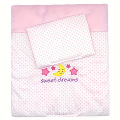 Pink Doll Toy Blanket Pillow Set for 12 18 Inch Dolls