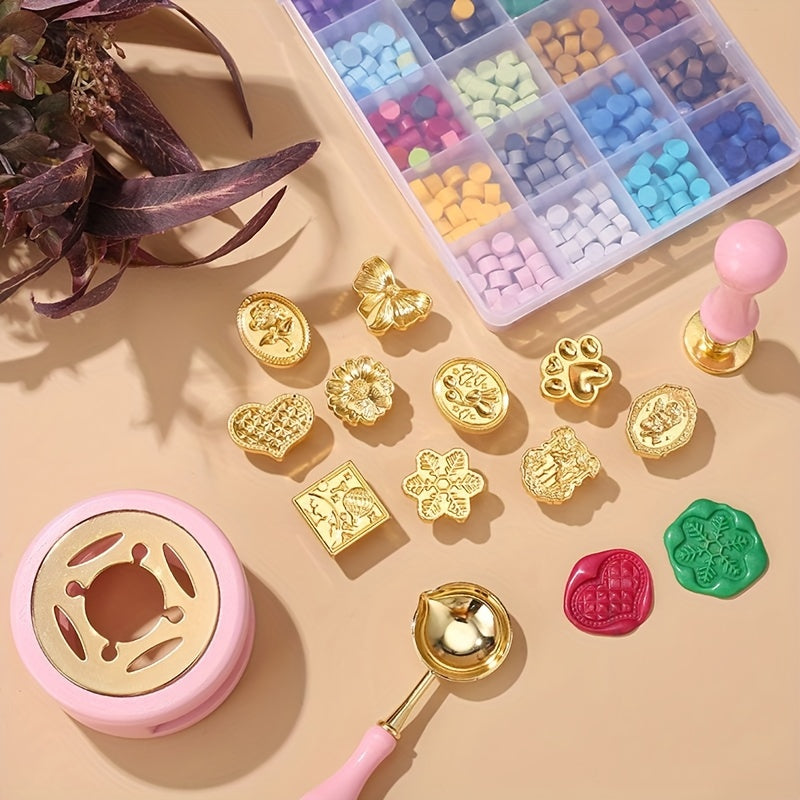 10pcs Seal Stamp Head Embossed Seal Head Retro Envelope Wax Seal Head