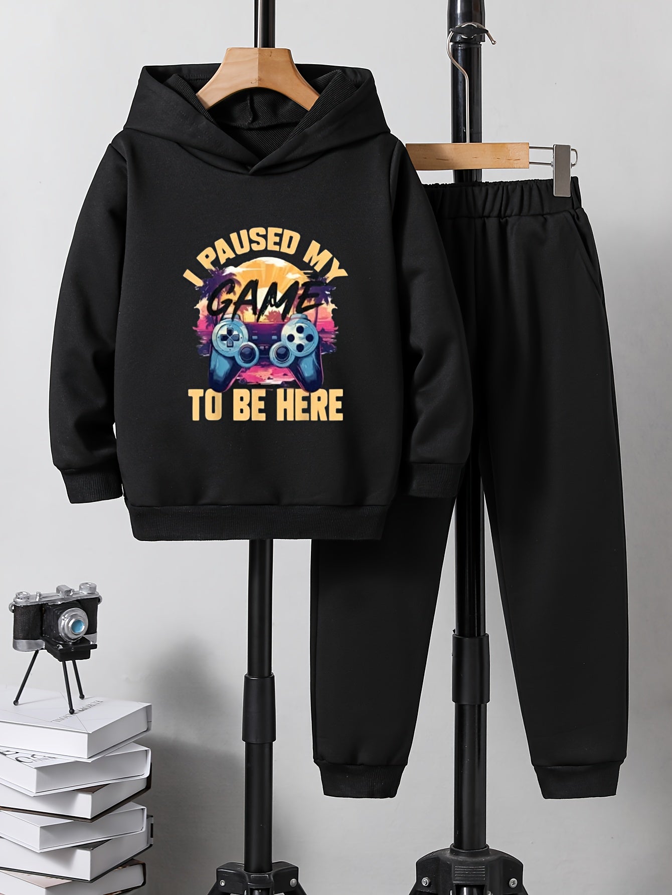 Boys Kids Hooded Sweatshirt & Sweatpants Set
