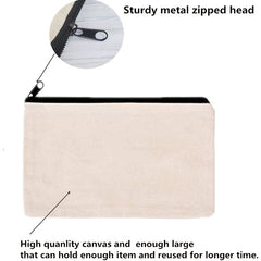 Cow Carry On Pouch Zipper Storage Bag Canvas Coin Purse