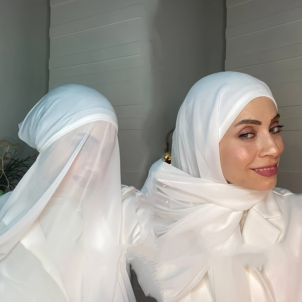 Solid Head Scarf Casual Wrap For Women Outdoor Warm Hijab