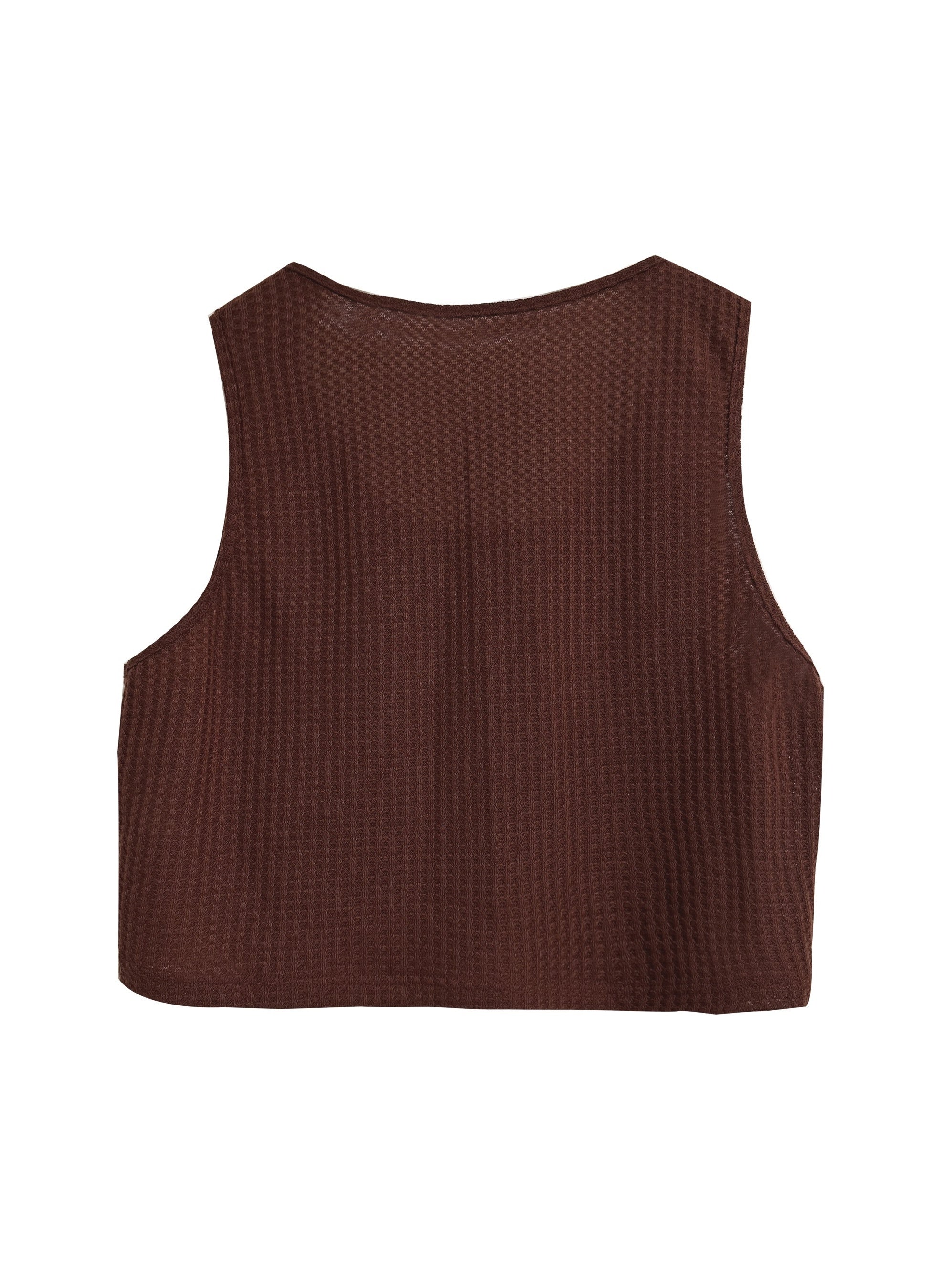  Waffle Knit Tank Top & Shorts Pajamas Set