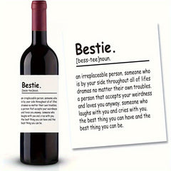 6pcs Funny Happy Birthday Wine Bottle Stickers For Friends, Self Adhesive