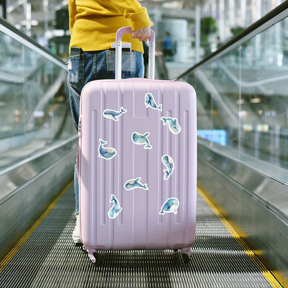 50pcs Whale Marine Organism Stickers for DIY Decoration