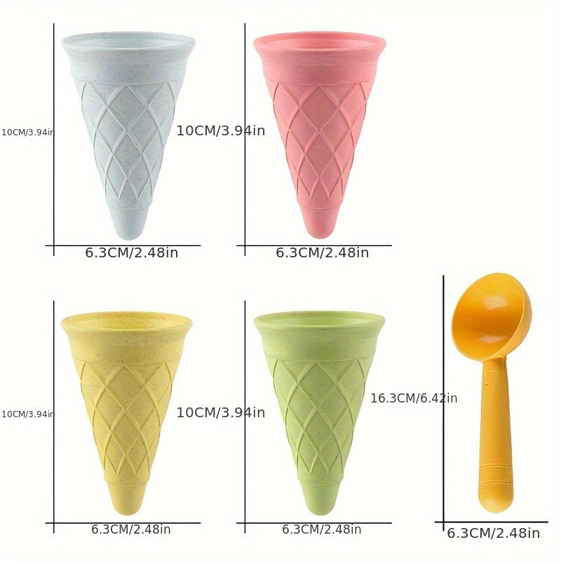 KIDNOAM Children's Ice cream cone toys play house set