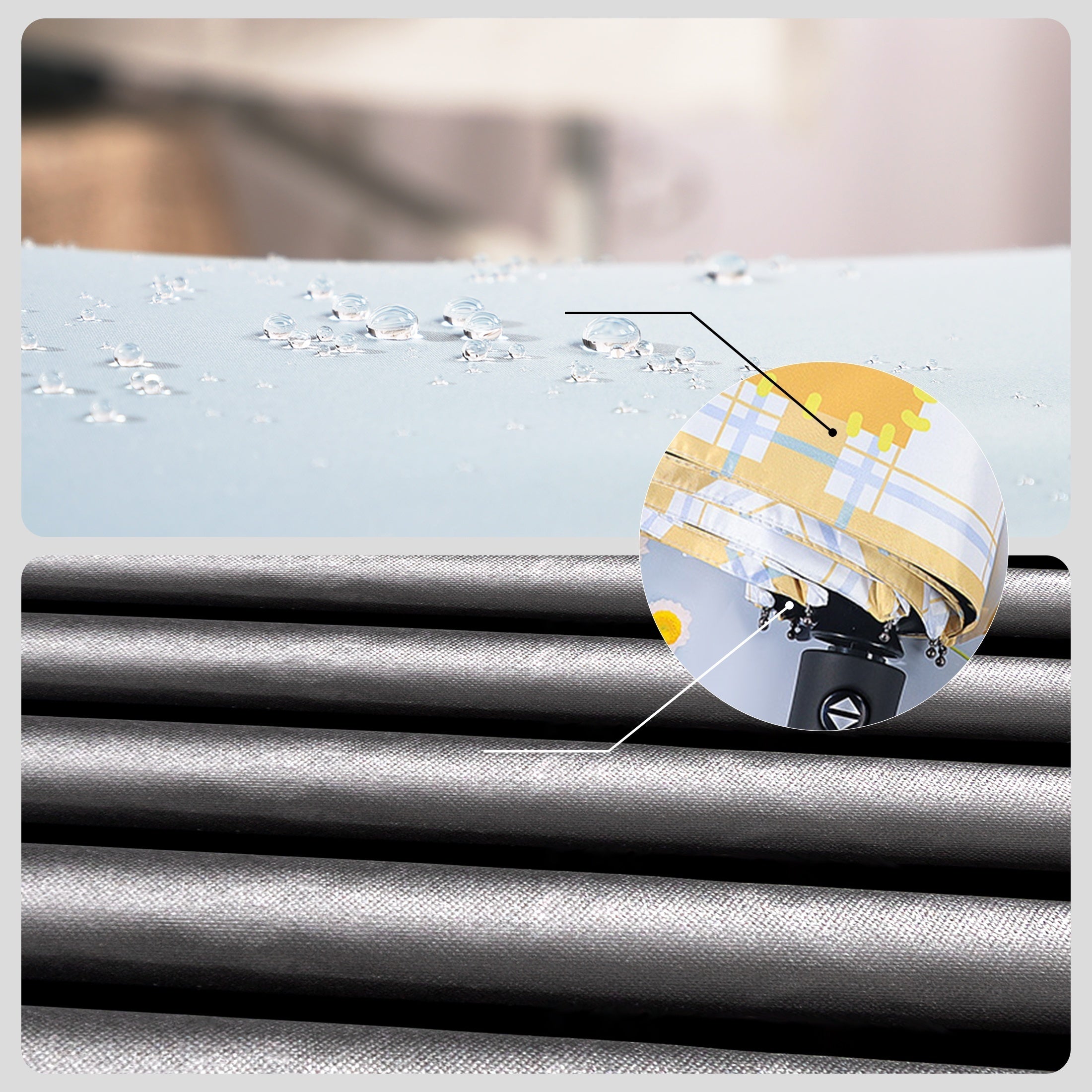 Automatic Rain Or Shine Dual use Umbrella Windproof UV Protection