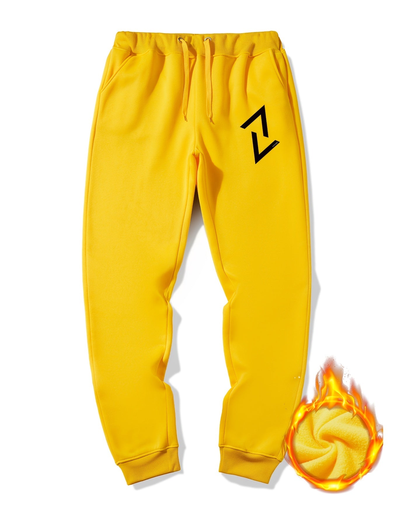 Men's Geometric Graphic Sherpa Fleece Active Sweatpants