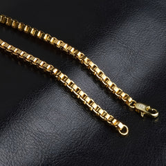 4mm Box Chain Plated Necklace Christmas Thanksgiving