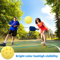 12pcs Pickleballs 40 Hole Outdoor Pickleballs High Bounce Durable Pickleba