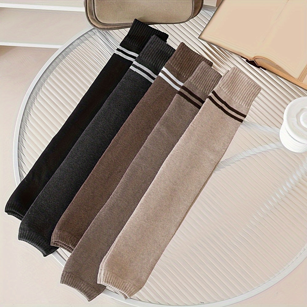 Striped Leg Warmers Comfy & Warm Women's Stockings
