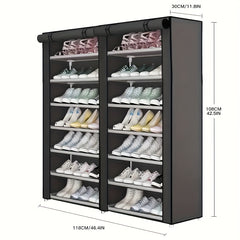7 Layer Shoe Rack Standing Dustproof Shoe Storage Large Capacity Shelf