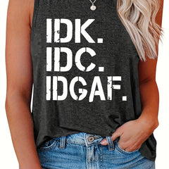  Women's Letter Print Tank Top