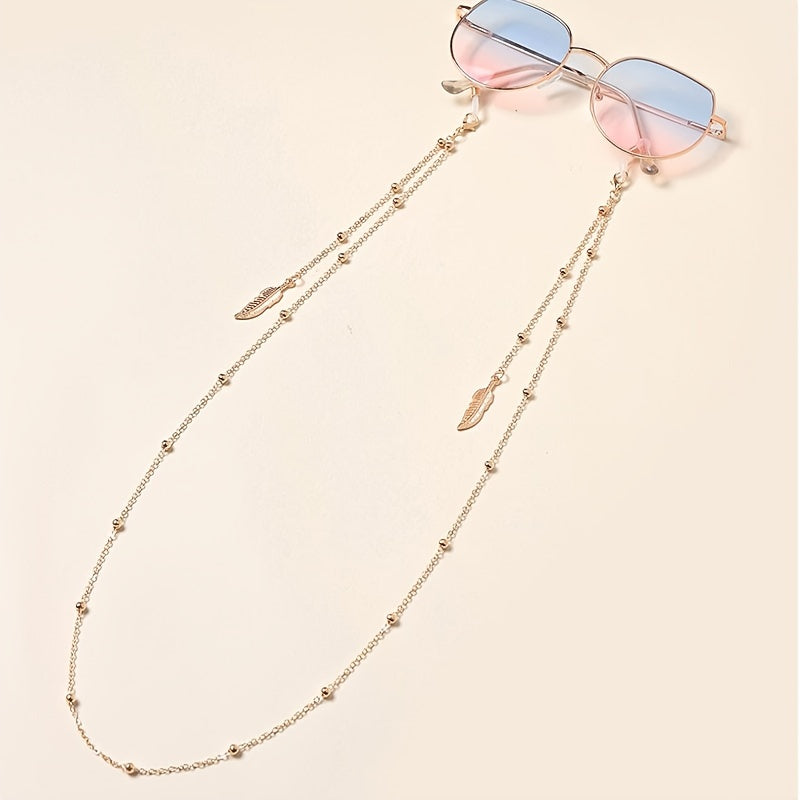 Leaf Pendant Glasses And Face Mask Accessory Metal Chain Glasses Chain