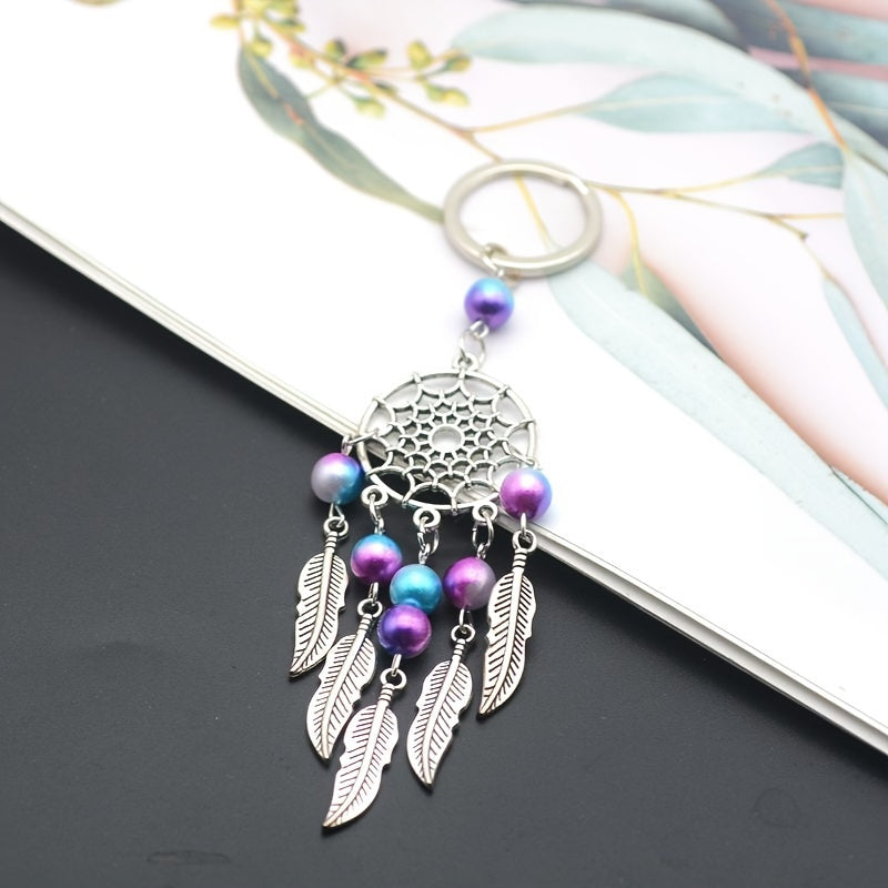 Star Butterfly Keychain Pendant Dream Catcher Metal Keyring Ornament