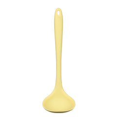 Silicone Long Handle Soup Spoon High Temp Resistant Non Stick Easy Clean