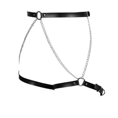 PU Leather Body Leg Harness Thigh Garter Gothic Suspender Belt