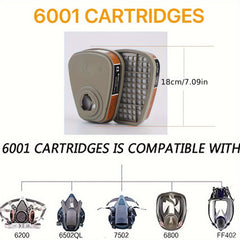 2pcs 6001 Filter Box for 6200 6800 7502 FF402 Respirator