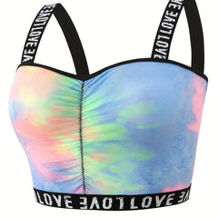  Ombre Print Ruched Full Cover Bralette