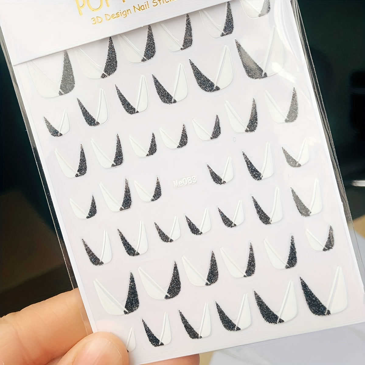 1pc French Nail Art Sticker 3D Self Adhesive Decals U Shape Nail Guides