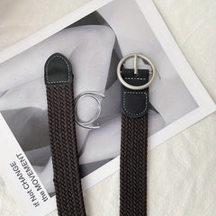 Canvas Elastic Belt Casual Woven Belt Men 4 Colors 2 Sizes