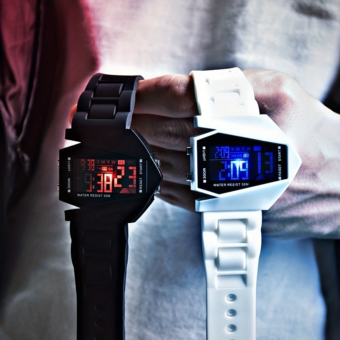 Kids Glow Aircraft Electronic Watch Gift