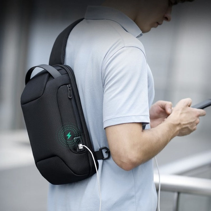 Waterproof Crossbody Bag with Password Lock and Anti-Theft Sling Strap
