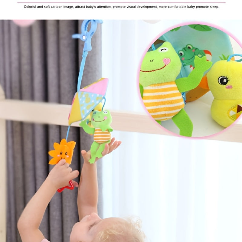 Baby Stroller Crib Hanging Toy Music Plush Cartoon Soothes