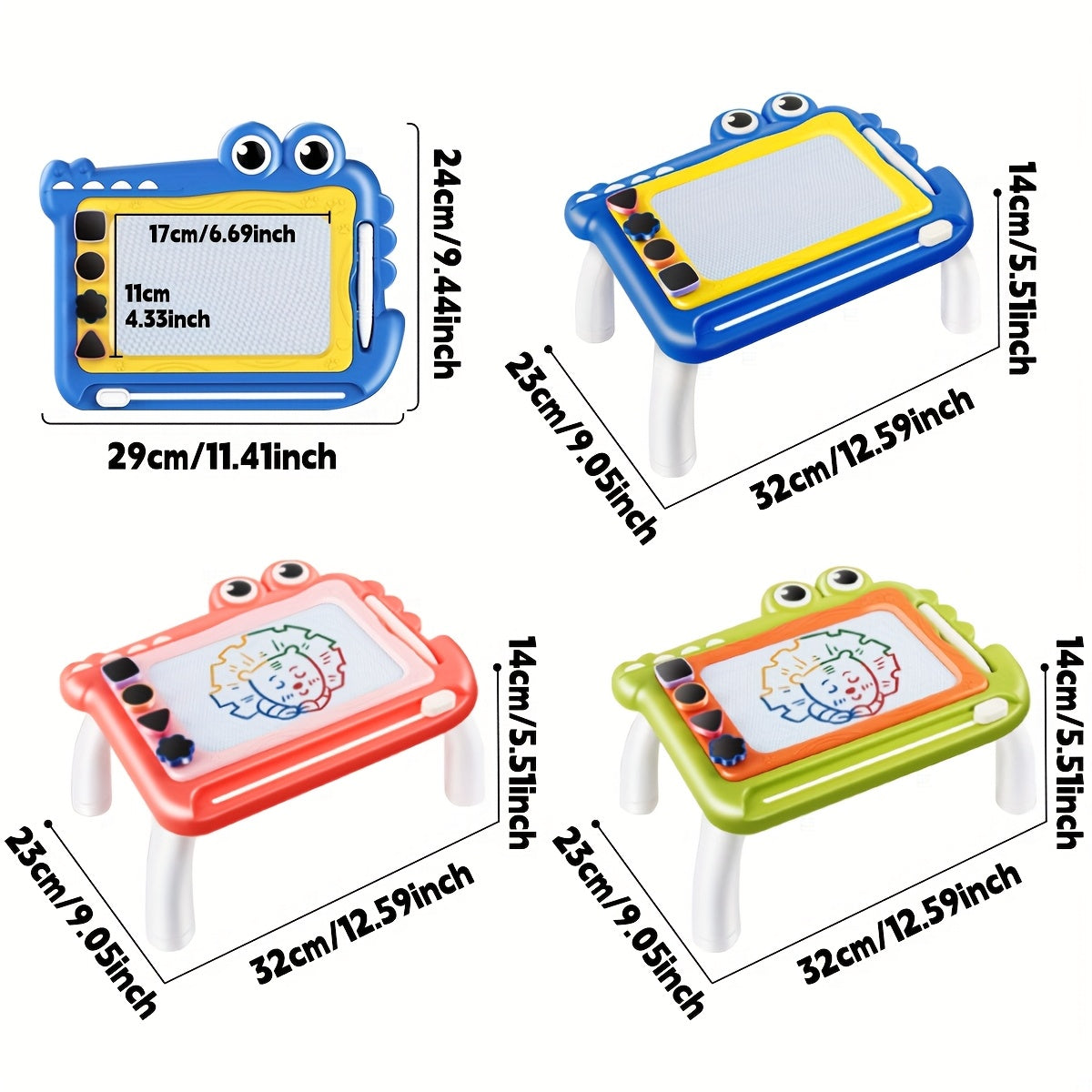 Matesy Magnetic Doodle Board Colorful Educational Drawing Pad for Kids 3-6
