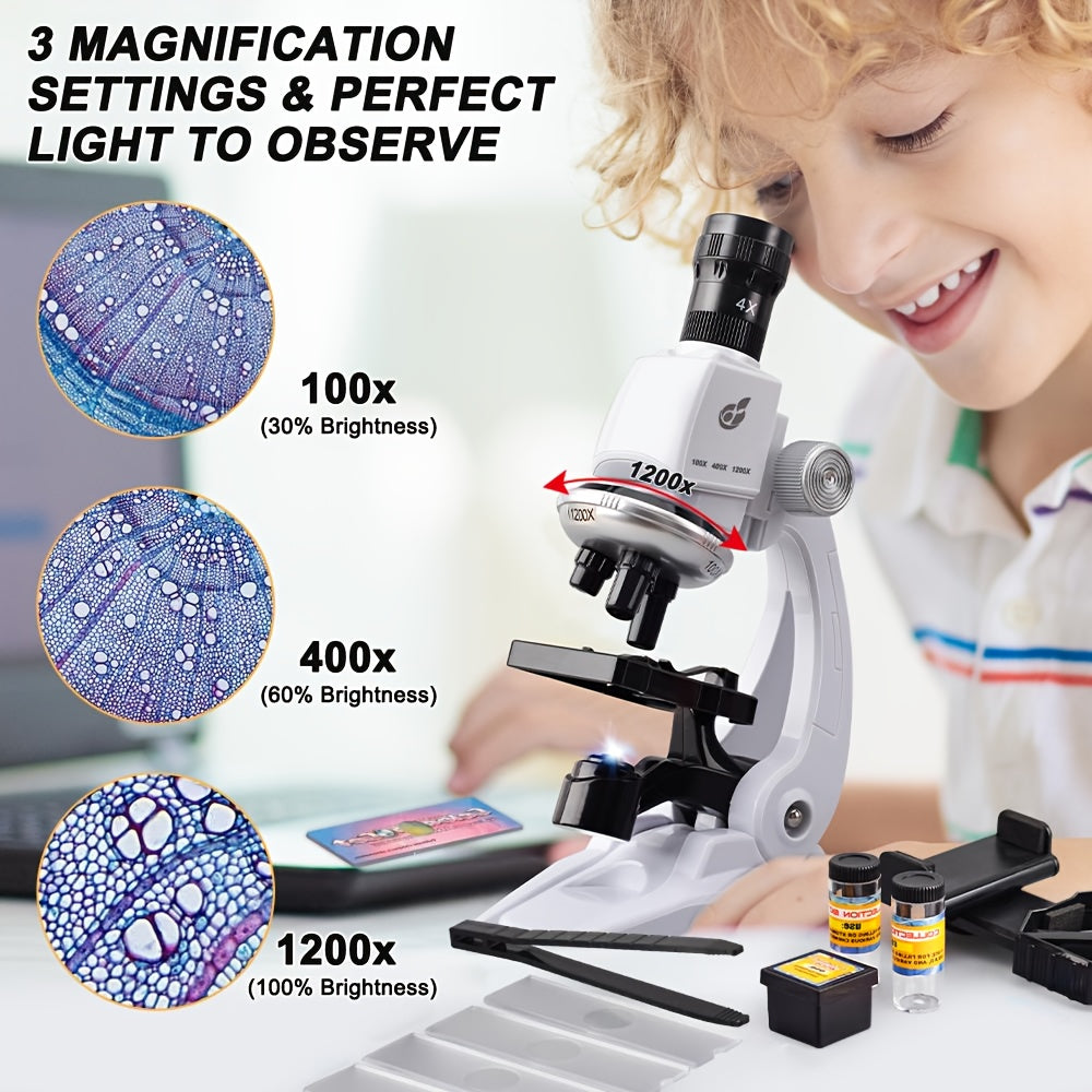 1200x Magnifying Microscope Portable Mini Model Children's Toy