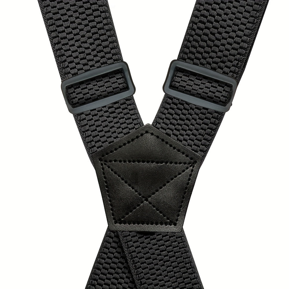 Big & Tall X-back Work Suspenders 4 Plastic Gripper Clips