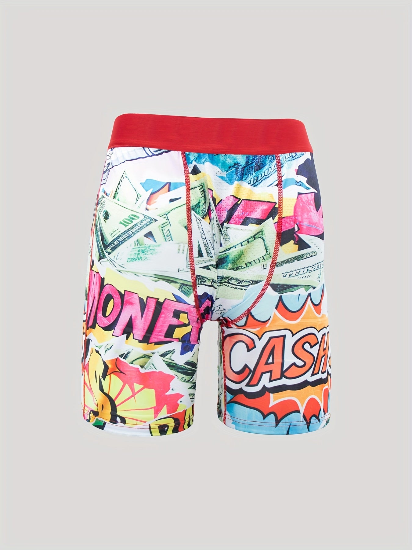 Men's Comics Style Boxers High Stretch Elastic Waist Shorts