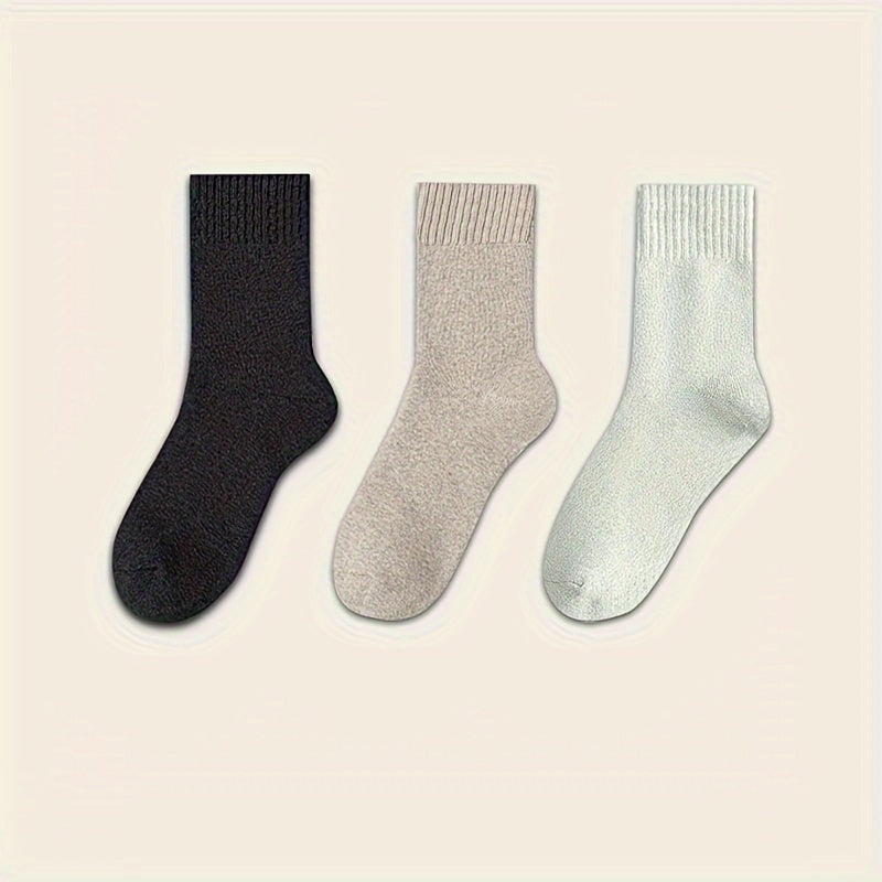 5pairs Winter Crew Socks Outdoor Thick Warm Wool Socks