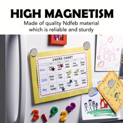 4Pcs Neodymium Disc Magnets Adhesive Backing Fridge DIY Crafts Board