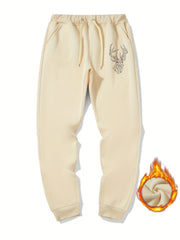 Geometric Deer Print Joggers Men's Sweatpants