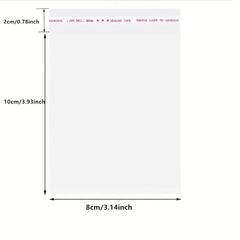 100pcs Transparent Self Adhesive Bags for Jewelry Storage